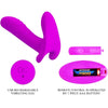 Masajeador y vibrador 12 vibraciones control remoto morado