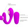 Thunderbird vibrador doble arnés control remoto morado