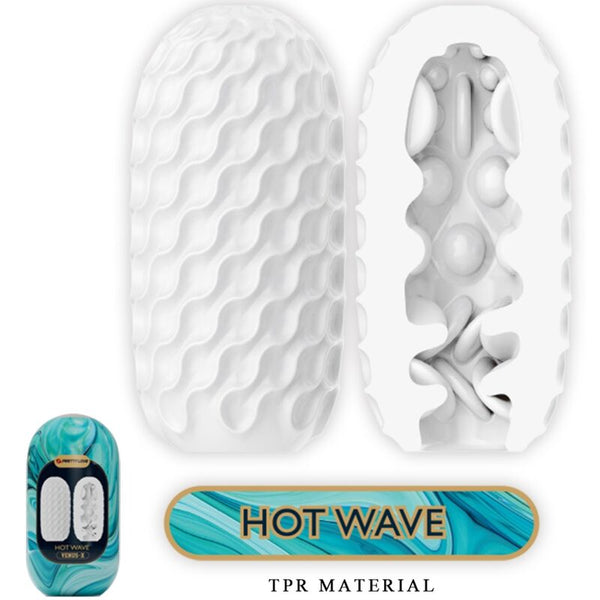 Pretty hot wave masturbador masculino silicona blanco