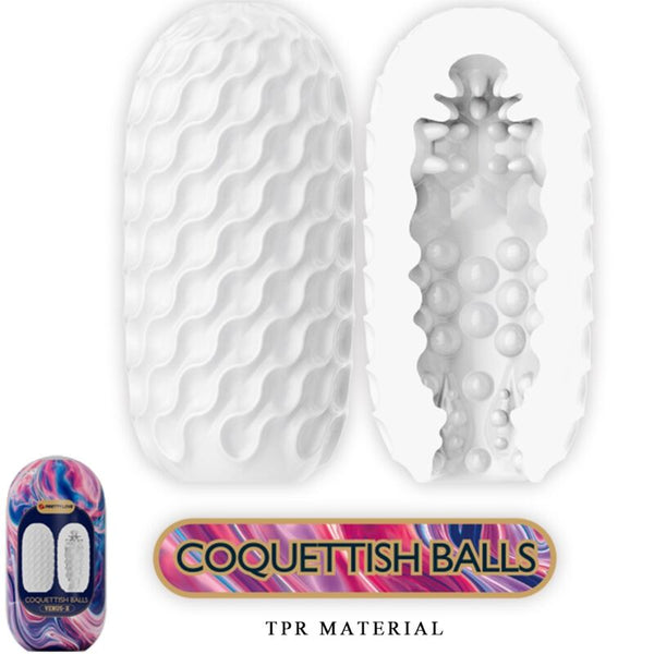 Pretty coquettish balls masturbador masculino silicona blanco