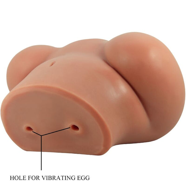 Luna trasero vibrador con vagina y ano realístico control remoto