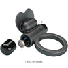 Debonaire anillo vibrador conejo 10 vibraciones negro