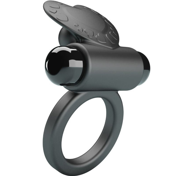 Debonaire anillo vibrador conejo 10 vibraciones negro
