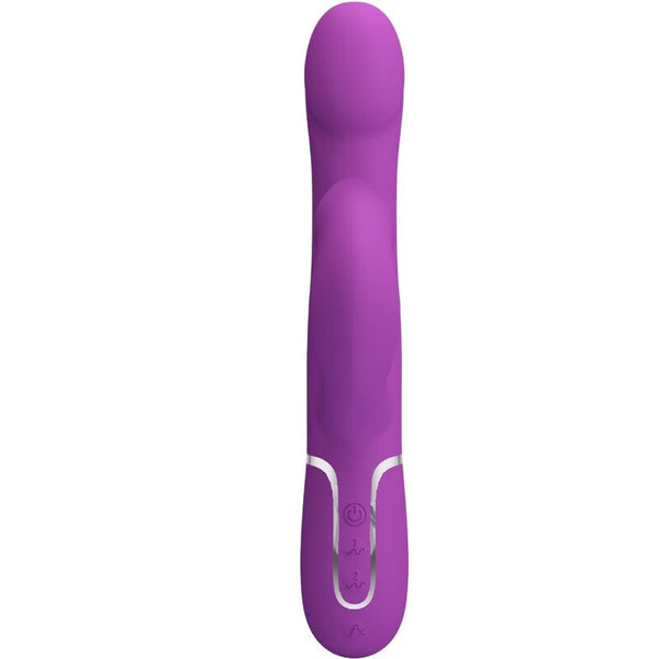 Vibrador y estimulador multifunción 4 en 1 morado