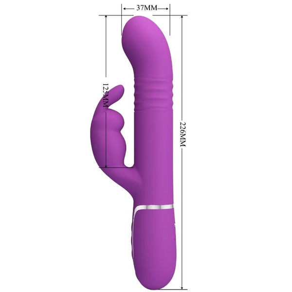 Coale vibrador rabbit multifunción 4 en 1 morado