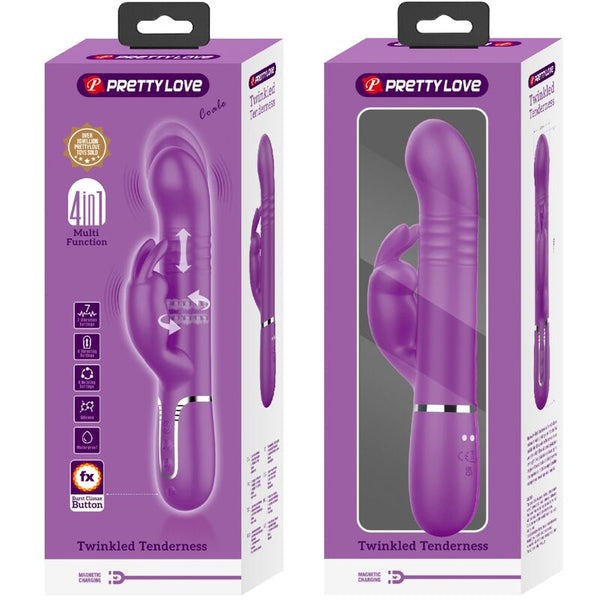 Coale vibrador rabbit multifunción 4 en 1 morado