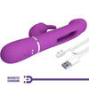 Kampas vibrador rabbit multifunción 3 en 1 morado