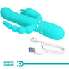 Cammy triple vibrador rabbit multifunción 4 en 1 azul