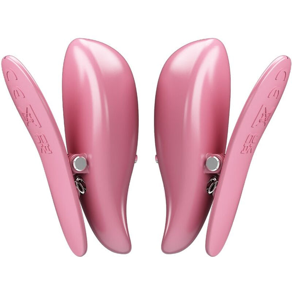 Pretty cailey pinzas para pezones 10 vibraciones control remoto rosa