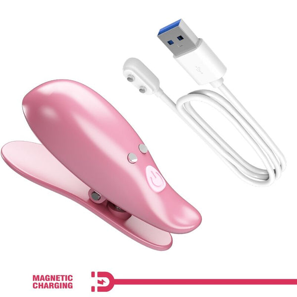 Pretty cailey pinzas para pezones 10 vibraciones control remoto rosa
