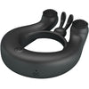 Dahlia anillo vibrador con estimulador de clítois 12 vibraciones negro