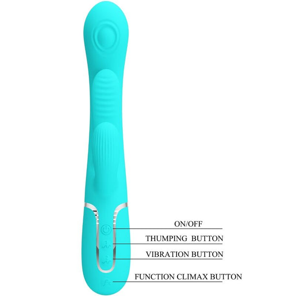 Shania triple vibrador rabbit multifunción 3 en 1