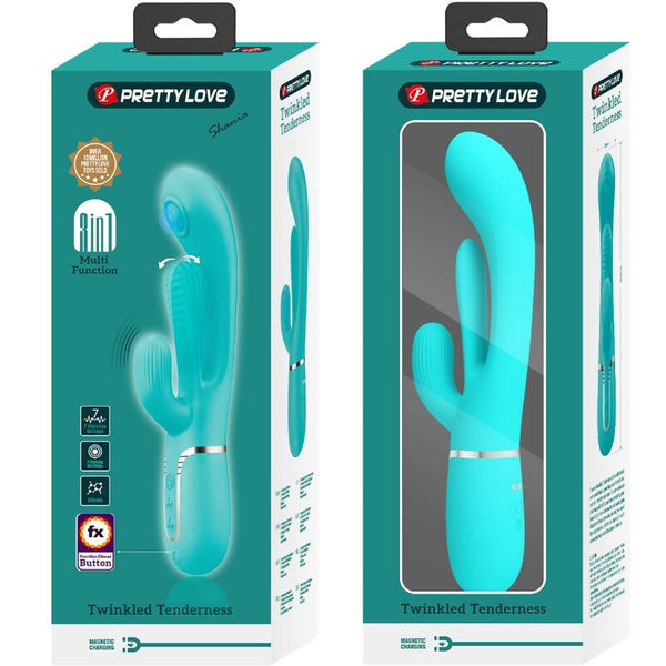 Shania triple vibrador rabbit multifunción 3 en 1