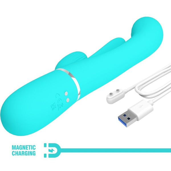 Shania triple vibrador rabbit multifunción 3 en 1