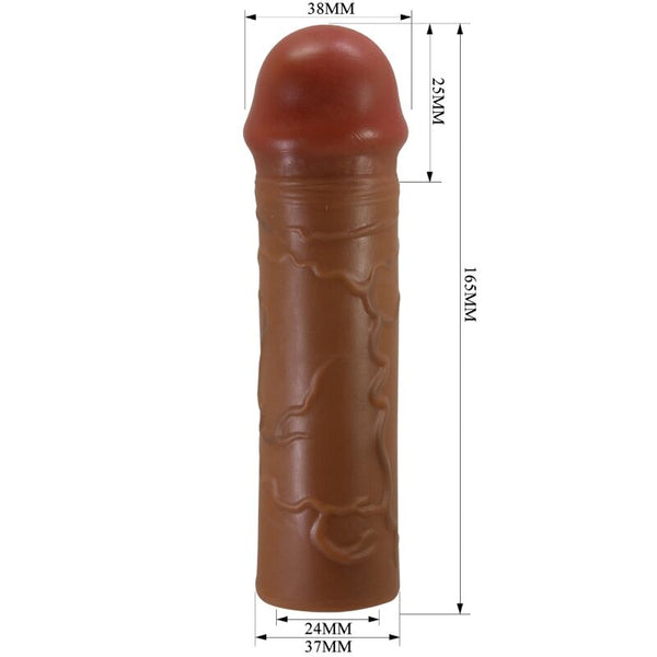 Pretty nile funda para pene con extensión de 2.5 cm mulato