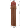 Pretty chane funda para pene con extensión de 5 cm mulato