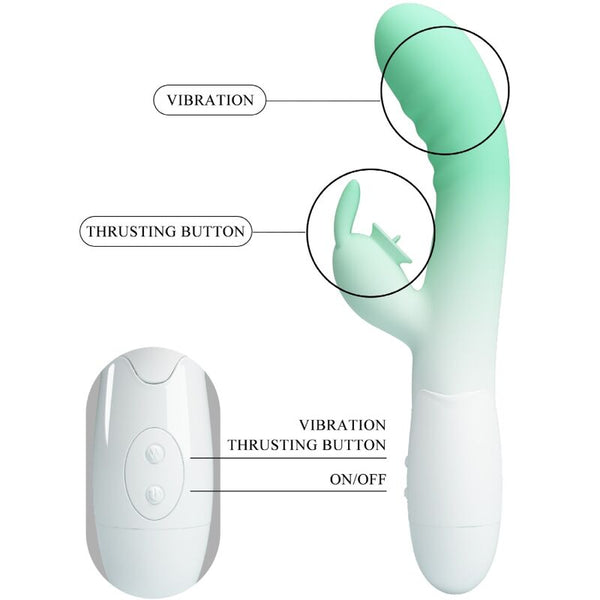 Cerberus vibrador rabbit 3o vibraciones verde