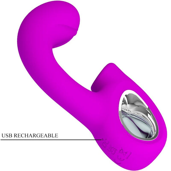 Sibel vibrador Punto G con estimulador clítoris 10 vibraciones morado