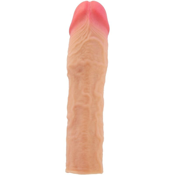 Pretty stevenson funda pene con extensión de 7.6 cm natural