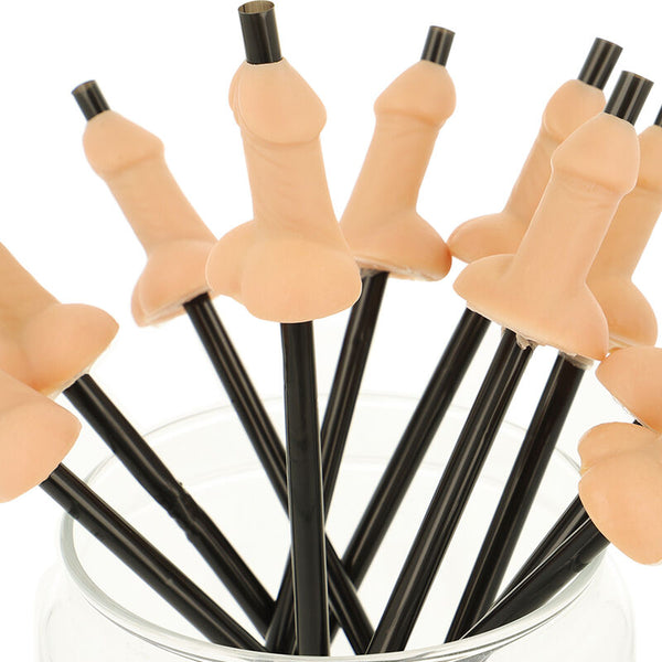 Diablo bolsa 10 pajitas pene natural