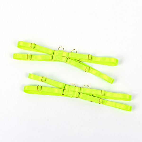 Subblime 955281 set sujetador con collar y detalles para piernas verde fluorescente l xl