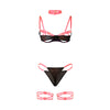 Subblime 955304 set sujetador con collar y detalles para piernas rosa fluorescente l xl