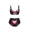 Subblime 955571 conjunto sujetador con cremallera de malla de charol rosa s m