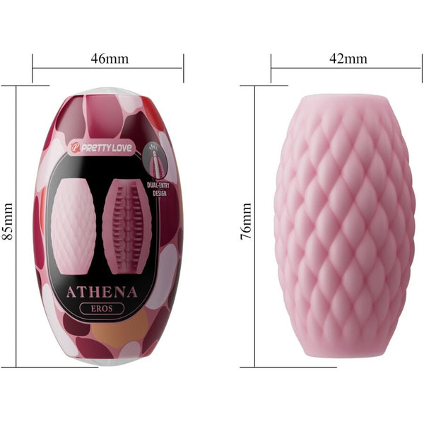 Pretty athena eros masturbador masculino silicona rosa