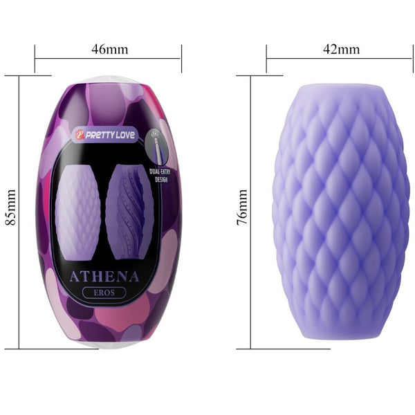 Pretty athena eros masturbador masculino silicona morado