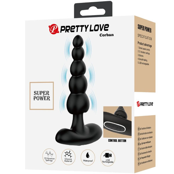 Corban vibrador anal 10 vibraciones negro