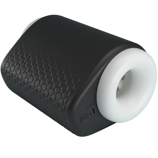 Pretty dj girl masturbador masculino con vibración 5 configuraciones negro