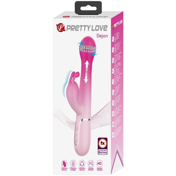 Dejon vibrador rabbit 3 en 1 multifunción rosa