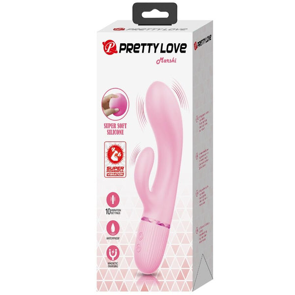 Marski vibrador rabbit y Punto G rosa