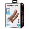 Pretty goran doble dildo realístico natural mulato