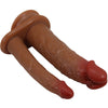 Pretty hulbert doble dildo realístico con vibración mulato