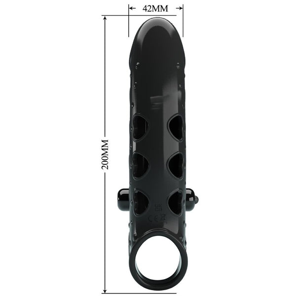 Romance funda para pene con vibración negro