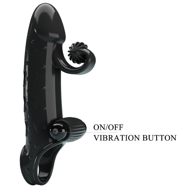Romance funda para pene con vibración negro