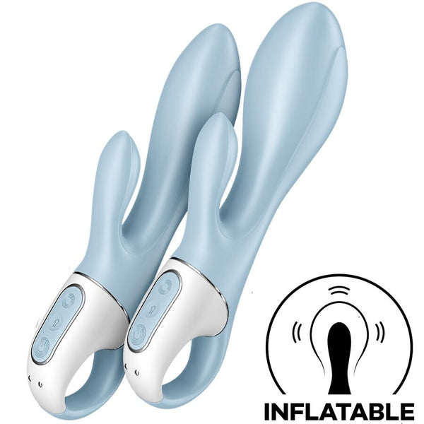 Air pump bunny 1 vibrador inflable rabbit azul