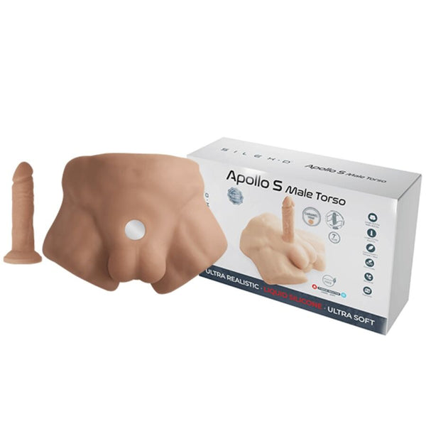 Silexd apollo s torso bajo realístico masculino caramelo