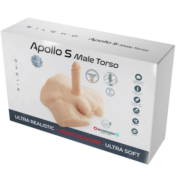 Silexd apollo s torso bajo realístico masculino caramelo
