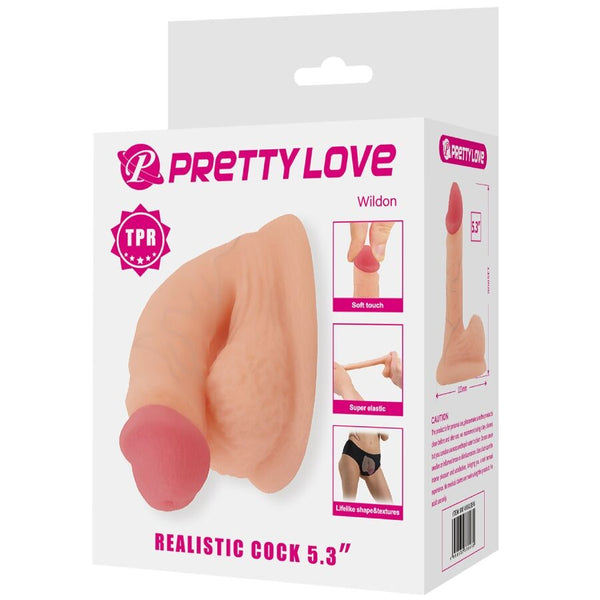 Pretty wildon dildo ultra realístico y elástico 10 cm natural