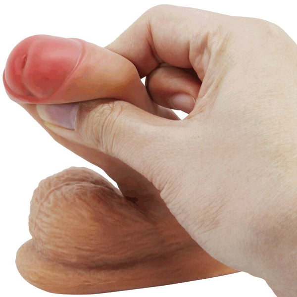 Pretty warnell dildo ultra realístico y elástico 9.5 cm mulato
