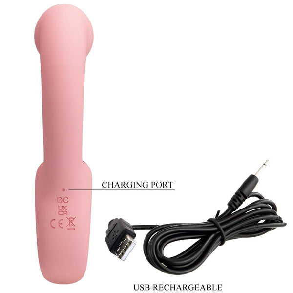 Erynnyes vibrador Punto G con estimulador clítoris 10 vibraciones rosa