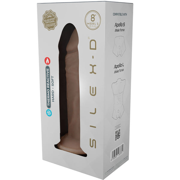 Silexd pene realístico modelo 8 silicona líquida 20.6 cm