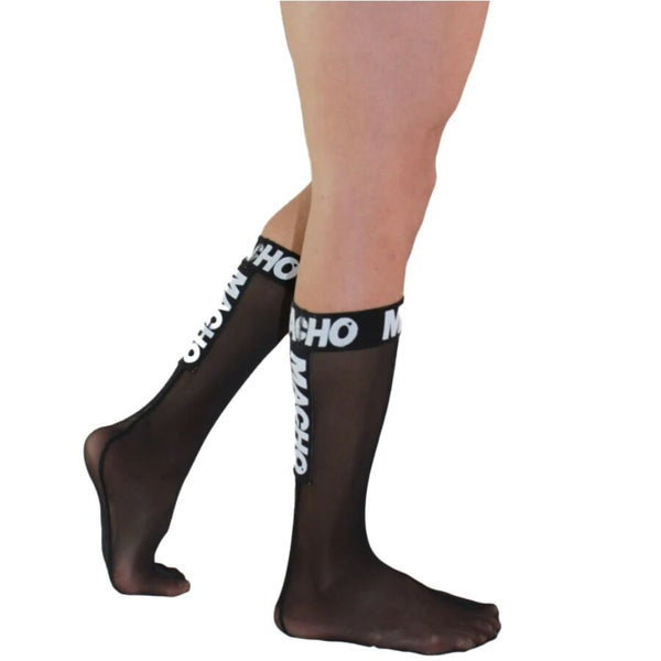 Macho calcetines finos negro talla única