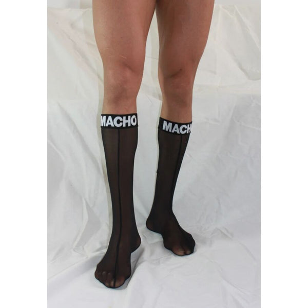 Macho calcetines finos negro talla única