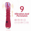 Dildo vibrador estimulador punto a termoajustable rojo
