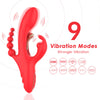 Vibrador estimulador Punto G y clítoris rojo