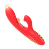 Vibrador estimulador Punto G y clítoris con lengua oscilante rojo