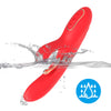 Vibrador estimulador Punto G y clítoris con lengua oscilante rojo